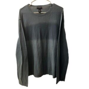 Banana Republic Sweater Adult Large Blue Knit Two Tone Pullover Men 100% Cotton